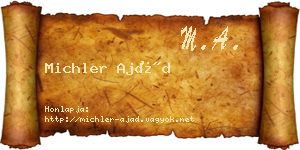 Michler Ajád névjegykártya